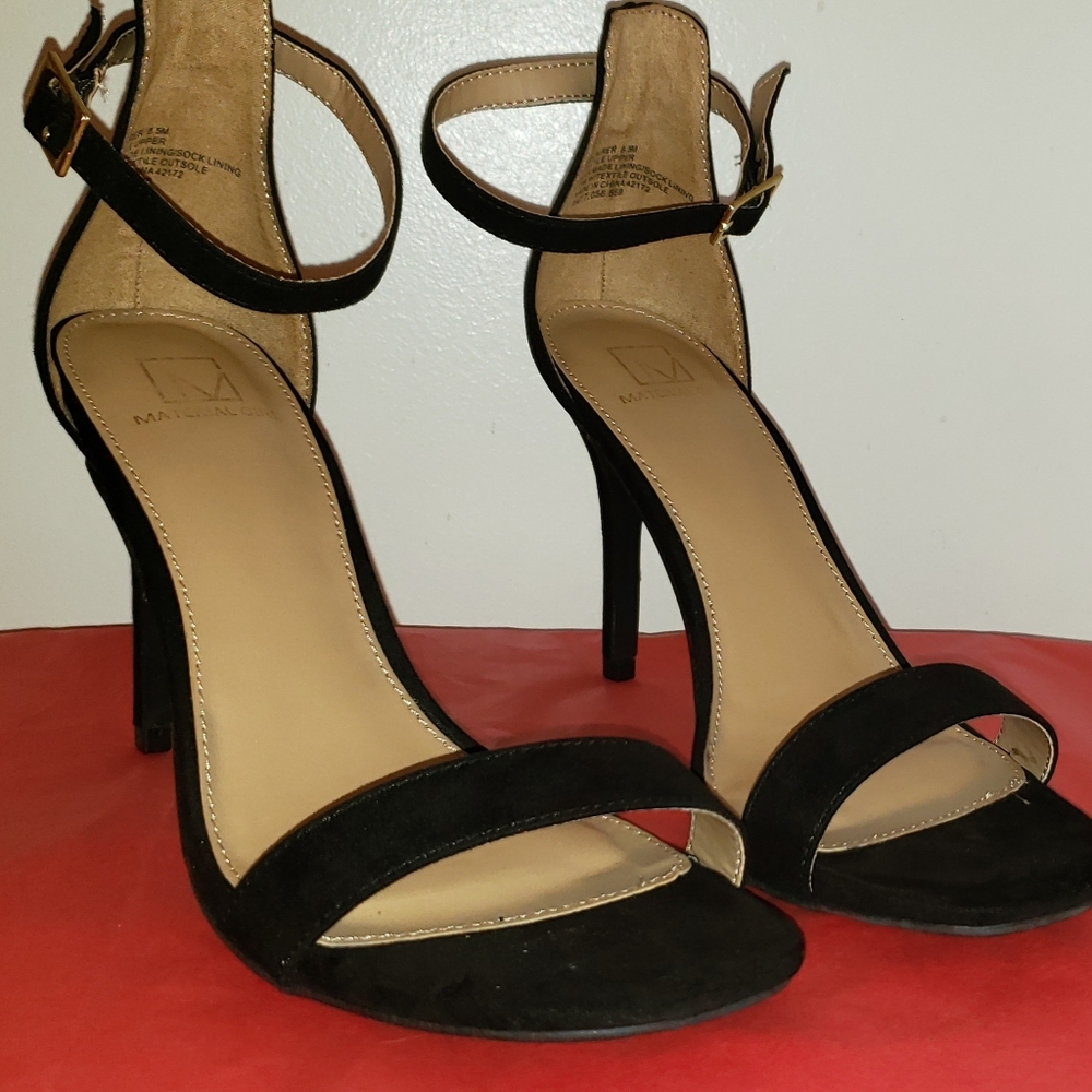 Material Girl Black Stiletto heels.